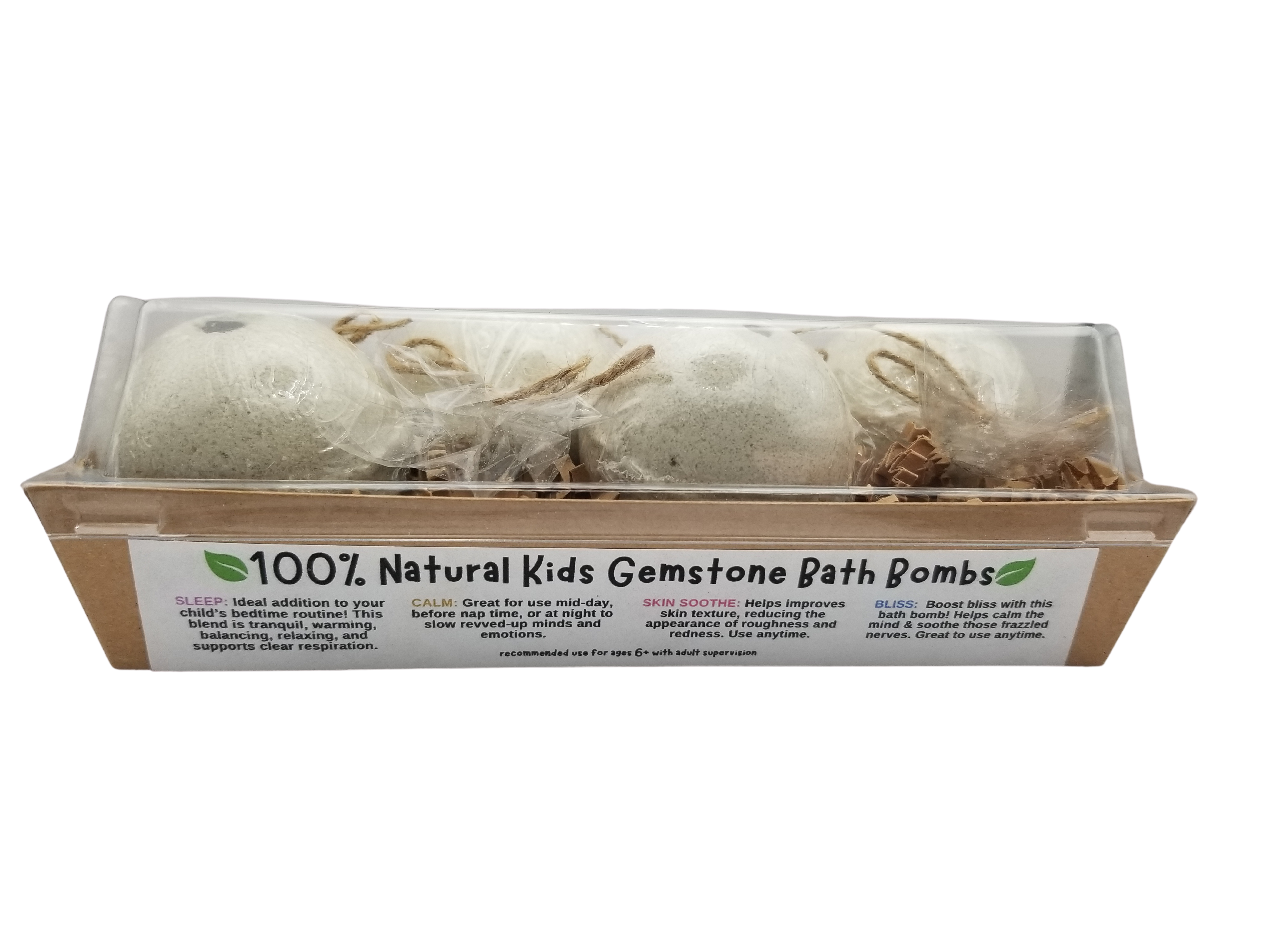 Kids 4 pack Gemstone Bath Bomb